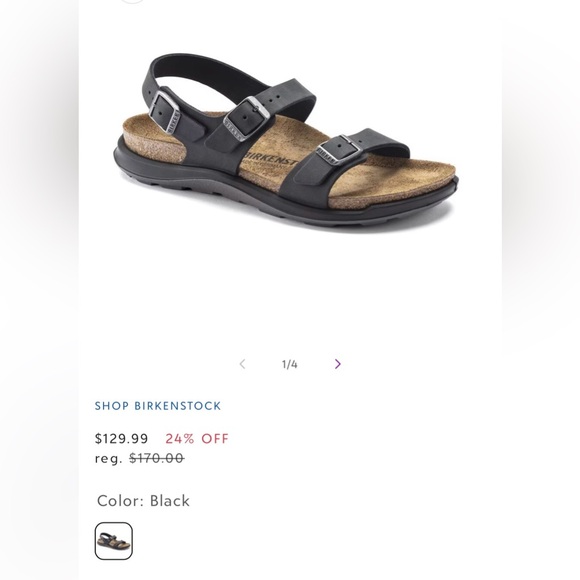 Birkenstock Sonora CT Black Sandals with Buckles size 39 New in box - Picture 11 of 11